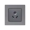 Tomada de Interruptor de Alumínio Escovado Tipo 86 146 para Comércio Exterior com Duas Portas USB Estilo Europeu Padrão Francês Estilo Britânico com Tomada Dupla USB