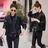 Jaqueta de Couro Vermelho Ankora Genuína de Alta Qualidade para Mulheres Moda Coreana Outono e Inverno 2025 Jaqueta Pequena Versátil de Couro de Cabra Tendência