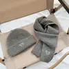 Conjunto de Dos Piezas de Punto Bordado con Tema de Amor para Niños Otoño e Invierno Bebé Suave y Cálido Gorro y Bufanda de Lana Conjunto a Prueba de Frío Venta al por Mayor