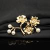 Nuevo estilo con ramas de hojas de pedrería de perlas, aleación, flor, accesorios de joyería, lote de material para hacer abanicos nupciales y accesorios para el cabello