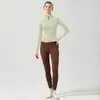 Hermoso Conjunto de Chaqueta para Yoga de Otoño e Invierno, Nueva Chaqueta Deportiva con Cremallera y Cuello Alto, Ropa de Fitness, Práctica de Pilates
