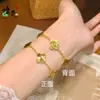 Nova Pulseira de Trevo de Cinco Folhas em Favo de Mel, Colar de Trevo de Quatro Folhas de Luxo Banhado a Ouro, Joias da Moda Atacado do Fabricante