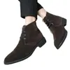 Zapatos de Cuero Casual de Gran Tamaño para Hombre, Estilo Británico Retro de Caña Media, Botas Martin Nuevas para Hombre, Otoño e Invierno 2021, Transfronterizos