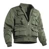 [3353] jaqueta piloto masculina uniforme de beisebol retrô jaqueta de trabalho multi-bolsos jaqueta funcional à prova de três