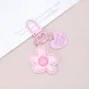 Llavero de Flor Corazón Color Caramelo Acrílico Accesorios Dopamina Decoración de Laca Chica Linda Colgante para Teléfono