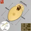 Th694 Tirador de Semilla de Melón Vintage para Armario de Ropa y Gabinete Tirador de Puerta Estilo Chino Tirador de Cajón Antiguo de Cobre Puro Antiguo
