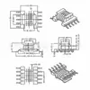 Estrutura de Transformador Epc13 Estrutura de Baquelite Epc14 Bobina de Estrutura de Alta Frequência 4 Entradas Montagem em Superfície Horizontal 5+5 Pinos