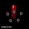 Cross-Border 26 letras liga jóias japonês rosa ouro unha arte diamante novo LZ Net vermelho unha arte jóias broca de unha