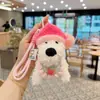 Nuevo Lindo Peluche Perro Westie Creativo Liga para el Cabello Muñeca Falda Llavero Cachorro Lindo Colgante de Bolso para Mujeres