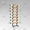 Suporte de Exibição Gatling, Suporte de Espada, Porta-Espada, Rack de Armazenamento de Chão, Rack de Exibição Horizontal com Múltiplos Furos