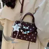 Bolso de lunares para mujer 2026 nuevo otoño popular Kelly bolso tote pequeño retro para ir al trabajo de un solo hombro bandolera bolso cuadrado pequeño