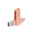 Memoria USB 3 en 1 OTG para teléfono móvil Apple tipo-c Memoria USB 16G metálica giratoria de regalo Memoria USB 64g