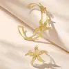 Pulseiras de Moda Europeias e Americanas Transfronteiriças Nicho Exageradas Formato Especial Estilosas Abertura Assimétrica Conjunto de Anel de Pulseira de Liga para Mulheres