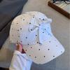 Gorra de Béisbol Estilo Coreano Dulce Ins con Lazo Puntos Lengua de Pato de Diseño de Nicho para Mujer Primavera Verano Todo Fósforo