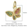 Nueva Tendencia de Moda Colgante de Mariposa con Circonita Microincrustada de Cobre Accesorios de Joyería para Pulsera, Collar, Pendientes, Llavero