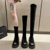 Botas de tacón grueso para mujer, fáciles de poner, preferidas por chicas bajitas, adecuadas para múltiples atuendos 2026, con caña elástica suave, altas y estilizadas, para mujer