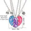 Collar Magnético para Niños Set de Tres Piezas Amor Mejor Amigo Bff Joyería de Aleación Collar de Dibujos Animados Colgante para Niñas