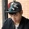 Novo boné de beisebol estilo chinês aba reta padrão bordado masculino e feminino proteção solar tendência nacional retrô hip-hop boné bico de pato atacado