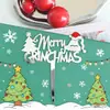 Decoração de Bolo de Natal Estilo Ins Transfronteiriço Feliz Natal Decoração de Bolo Acrílica de Natal Inserção para Bolo de Natal