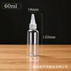 En Stock Botellas de Plástico Transparente de 5-500ml Botellas Flexibles de PET con Boquilla Puntiaguda para Dispensar Pintura, Botellas Pequeñas para Tinta y Pintura, Portátiles