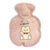 Bolsa de Agua Caliente Linda a Prueba de Explosiones Revestimiento de PVC Hogareña Linda de Dibujos Animados de Peluche Bolsa para Calentar Agua Calentador de Manos de Terciopelo de Oso