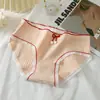 Pantalitas de algodón puro para mujer, entrepierna 100% algodón, calzones sin costuras de cintura media, shorts tipo triángulo estilo chica linda japonesa, transpirables y finos