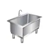 Fregadero para Mopa de Acero Inoxidable, Fregadero de Cocina Comercial Integrado con Área de Lavado Elevada, Cubeta para Mopa, Envío Prioritario, Otros