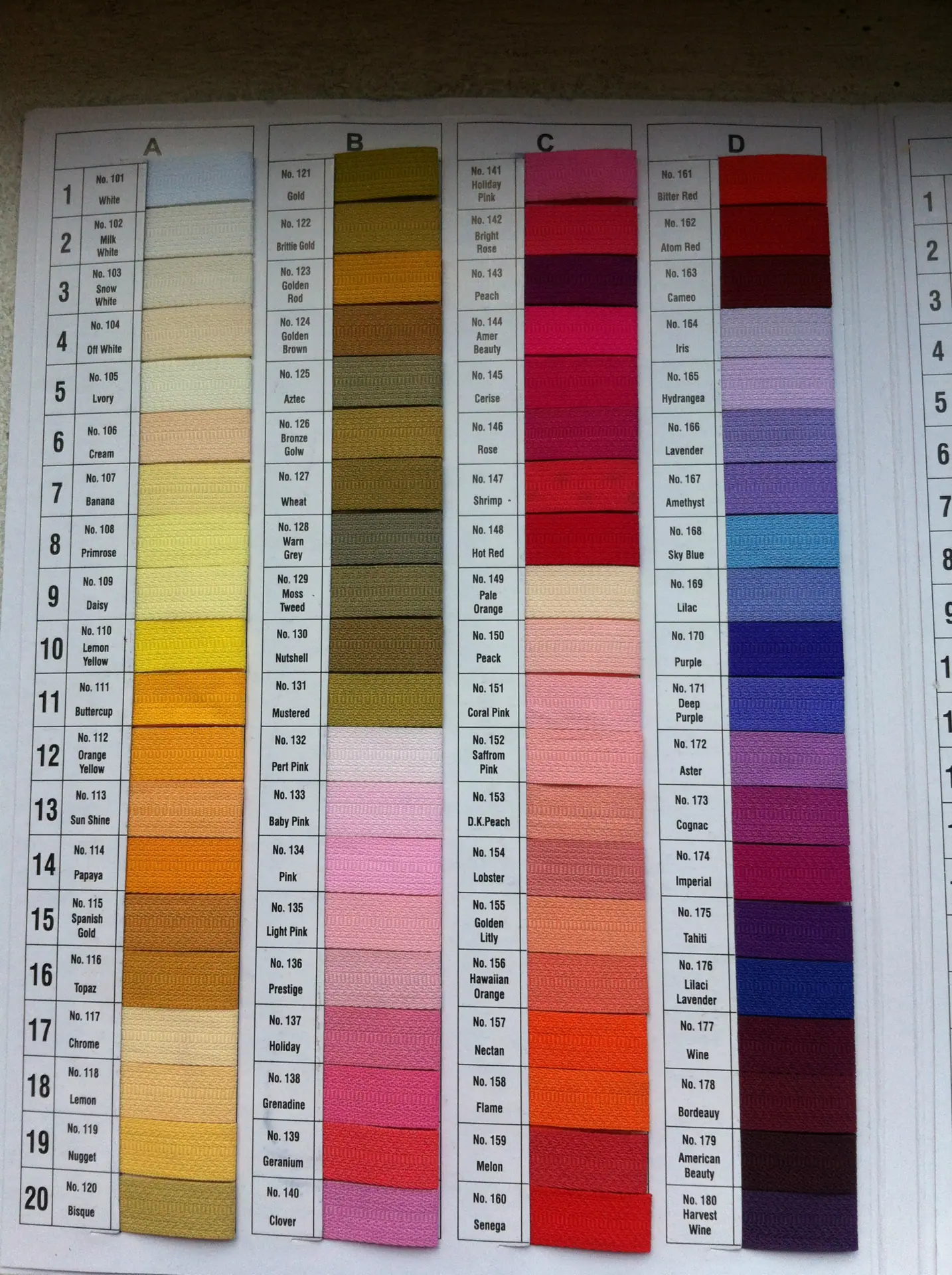 Color card 001