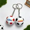 Nova mochila criativa com tema de futebol com bandeiras nacionais, chaveiro de fã de futebol, lembrança, prêmio de competição, pingente de presente