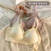 Ropa interior sin costuras para mujer, verano, fina, pequeña, transpirable, sin aros de acero, para pecho grande, realce pequeño, anti-caída, sujetador desmontable
