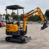 Venta Directa de Fábrica Jining Excavadora de Orugas Multifuncional de 1.5 Toneladas Exportada al Reino Unido Máquina Pequeña de Gancho Operada por Piloto