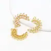 Oro Verdadero 18k Col de Forma Pentagonal Microincrustaciones de Circonita Accesorios Pulsera de Mariposa Colgante DIY Collar Pendientes Colgante D103