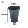 Vaso Wanxiang Engrossado Cintura Alta Redondo Preto Branco Varanda Proteção Solar Vaso para Suculentas Vaso de Flores Resina Respirável Não Deforma Facilmente