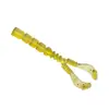 Micro remolino doble cola flotante acanalado doble espiral señuelo suave gusano suave para cabeza de serpiente y bagre, al por mayor
