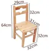 Taburete para Uso Doméstico, Silla de Madera para Niños con Respaldo, Silla para Estudiantes, Silla de Madera Maciza, Taburete de Madera con Respaldo, Taburete Bajo para Adultos