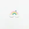 Novos Adesivos de PVC Macio Transparente Arco-Íris Grandes Acessórios Presilha de Cabelo Infantil Capa de Celular Fivela de Sapato Flor de Sapato Acessórios DIY