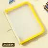 Bolsa de Almacenamiento A6 de Sarja Transparente Bolsa para Archivos con Cremallera Impermeable de PP Gran Capacidad Estudiante Papelería Portatarjetas de Identificación Mayoreo