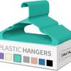 Perchas de Plástico Amazon con Mini Ganchos en Ambos Lados, Sin Marcas de Colgado, Adecuadas para Colgar Ropa de Adulto, Perchas para Pantalones, Disponibles en Múltiples Colores