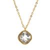 Collar de Acero de Titanio de Moda Personalizado de Amazon para Mujer, Estilo Europeo y Americano Joyería de 18K, Colgante Irregular de Zirconio de Acero Inoxidable