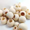 Cuentas de madera con agujero grande 4-50 mm cuentas sueltas de tronco de árbol cuentas redondas de loto accesorios para joyería hecha a mano diy al por mayor