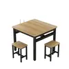 Mesa cuadrada, mesa de comedor rectangular, mesa de comedor simple para apartamentos pequeños, juego de mesa y sillas de comedor para restaurantes y tiendas de té con leche, mesa cuadrada