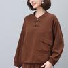 Suéter gola careca feminino nicho 2024 nova explosão top tamanho plus size mulheres de meia-idade mãe primavera e outono camiseta de manga longa