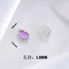 Nueva caja mágica de plata con múltiples anillos de calabaza con imitación de aguamarina, cuentas de agua moradas, accesorios para cadena de pulsera de teléfono móvil DIY