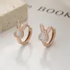 Pendientes de gato conejo ojo de gato para mujer plata de ley 925 lindos de moda conejo pendientes de tendencia ins temperamento joyería de oreja de alta gama
