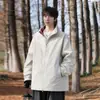 Chaqueta de retazos a cuadros con cuello alto, transfronteriza 2026, unisex, estilo retro americano, prenda exterior versátil casual de corte holgado, colección de primavera/otoño para hombre