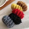 Elástico de Cabelo Donut de Lã Colorido, Feito à Mão, Engrossado, Alargado, Scrunchie de Alta Elasticidade, Corda de Cabelo para Rabo de Cavalo para Outono e Inverno