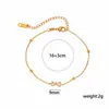 Pulsera de Acero de Titanio Resistente a la Decoloración Estilo Transfronterizo Europeo y Americano para Mujer, Moderna y Versátil, Oro de 18 Quilates, Más Vendida en Transmisiones en Vivo, Venta al por Mayor Directa de Fábrica