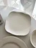 Plato de Cena Occidental de Cerámica con Relieve de Encaje Estilo Ins Francés Plato para Cena de Filete