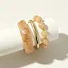 El más vendido en Europa y América, pulsera de resina degradada, pulsera de cuentas metálicas en capas, juego de tres piezas con accesorios de diseño único