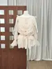 Diseño de Nicho Vietnamita Mir@E 2026Ss Vestido Floral con Volantes de un Solo Hombro Romántico Francés